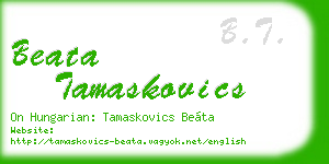 beata tamaskovics business card